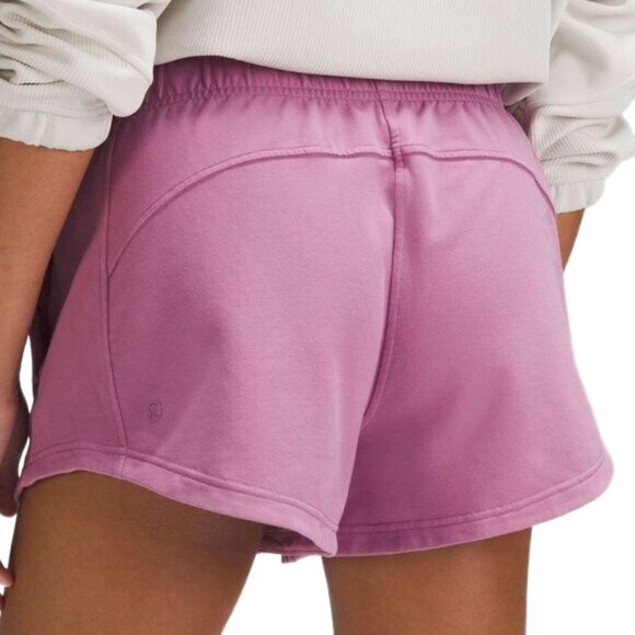 Lululemon Inner Glow HR Shorts 3” Velvet Dust Pink Size 6 Athleisure Lounge - Picture 2 of 9